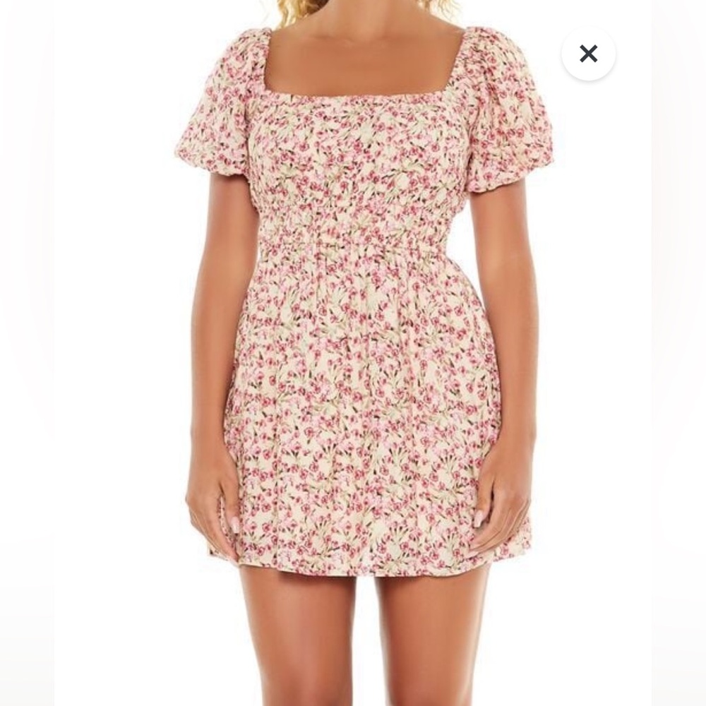 Forever 21 Floral printed babydoll mini dress